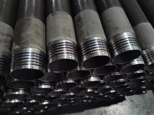 Heat Treated High Carbon Alloy Steel Wireline Drill Rod with Self-Cleaning Feature and API 5DP ISO Certification